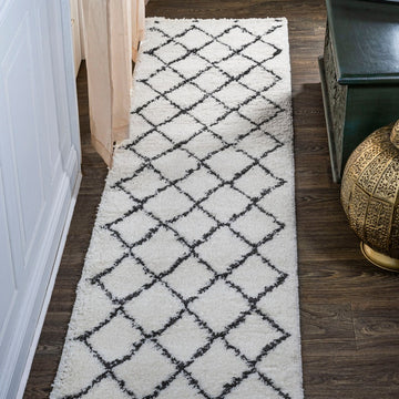 Cami Moroccan Style Diamond Shag Area Rug